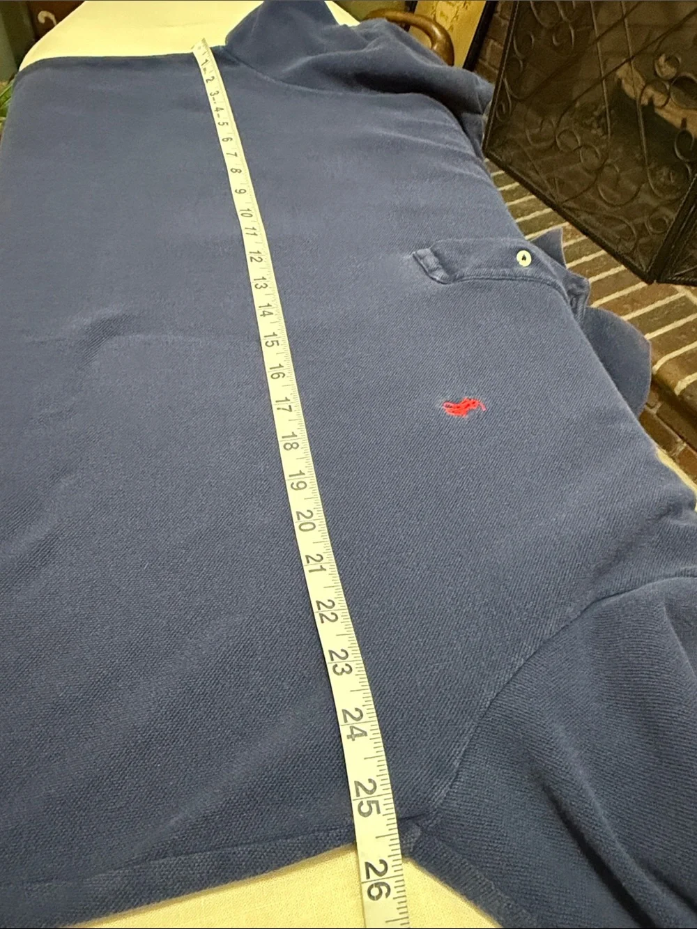 Polo by Ralph Lauren Navy Short Sleeve Polo with Red Pony Embroidery, Size XL